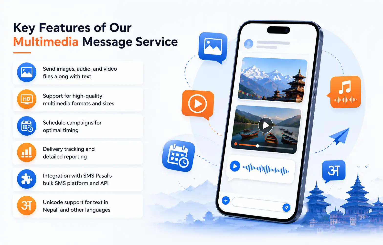 key feature of multi media sms