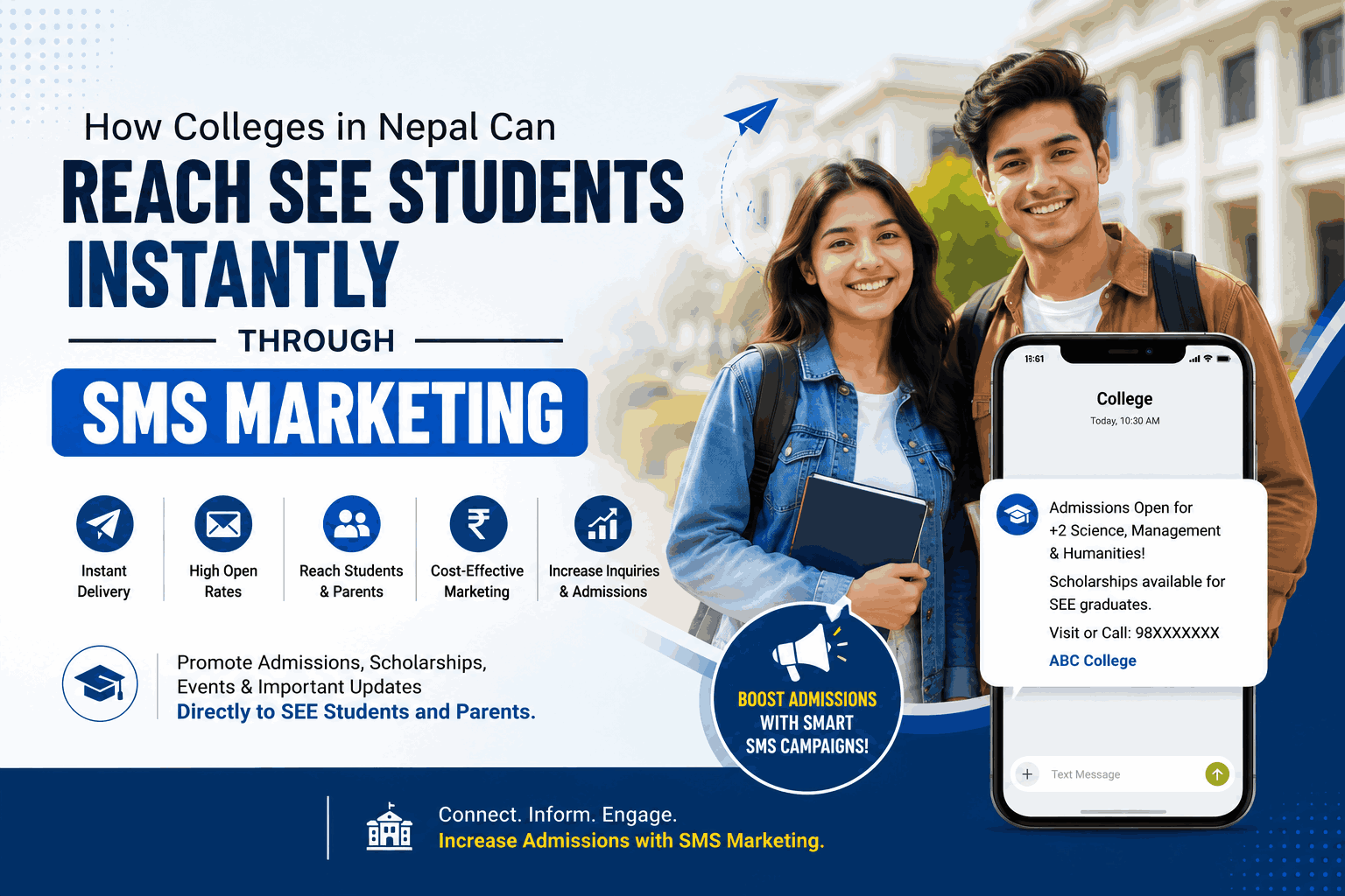 SMS marketing for college admissions