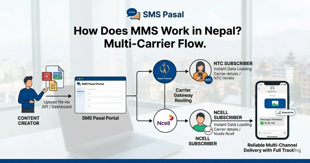 How MMS works in Nepal step by step delivery flow